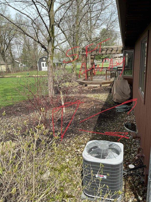 Conducted site evaluation for standby generator installation at residential property. Assessed existing 200-amp electrical service panel with adequate capacity for generator integration. Documented current electrical infrastructure including circuit distribution serving HVAC, kitchen appliances, water heater, and essential household circuits. Evaluated potential generator placement location adjacent to existing HVAC unit on gravel pad with proper clearances from structure. Photographed electrical panel configuration and proposed installation area for accurate material takeoff and labor estimation. Prepared comprehensive estimate for automatic transfer switch installation, generator pad preparation, fuel line connection, and integration with existing electrical system to provide backup power for critical circuits during utility outages.