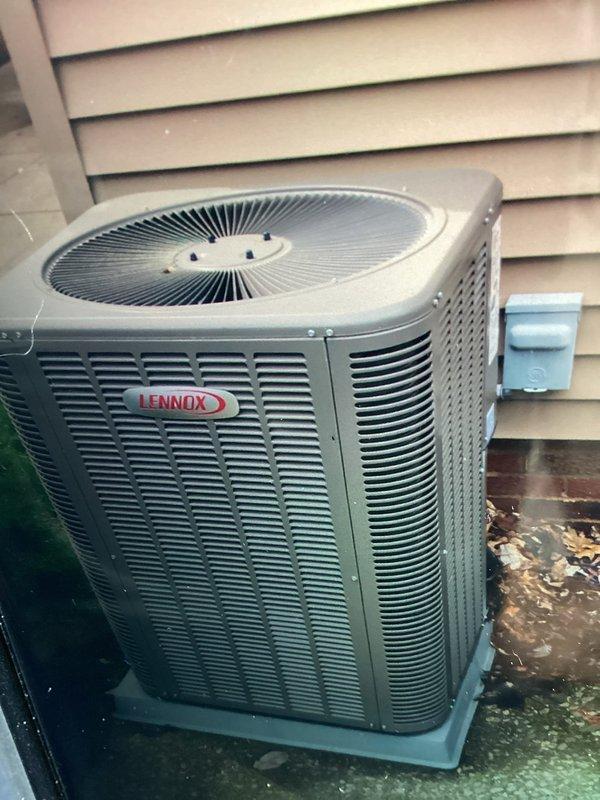 Completed MVP cooling maintenance visit on 6-year-old Lennox 14ACXS030 unit containing 6 lbs 4 oz of R-410A refrigerant. Performed standard preventive maintenance procedures including inspection of condenser coil, fan motor operation, electrical connections, and refrigerant pressures per manufacturer specifications. Unit operating within normal parameters with no deficiencies noted at time of service.