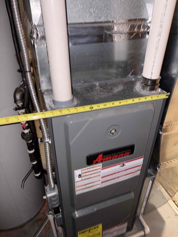 Conducted comprehensive assessment of existing 1996 HVAC system for complete replacement estimate. Evaluated outdoor Lennox condenser unit with refrigerant lines and indoor Amana furnace installation, documenting equipment dimensions, current configuration, and system accessibility. Provided multiple replacement options through detailed quote proposals addressing complete system upgrade requirements.