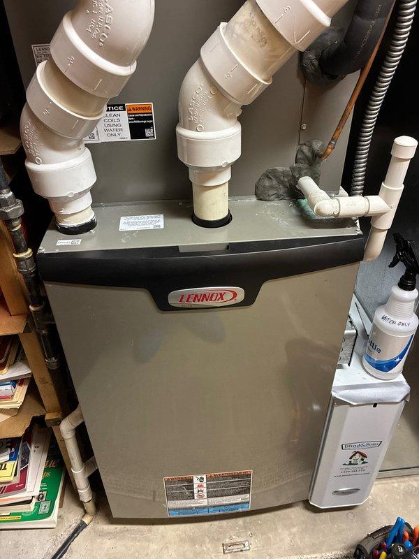 # HVAC Maintenance - Heating

Completed comprehensive heating tune-up on Lennox furnace system, including thorough inspection of all major components, control board diagnostics, and verification of proper humidifier operation. All systems tested and found to be functioning within manufacturer specifications, with unit ready for reliable heating season performance.