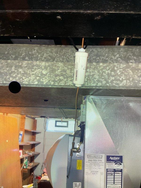 Installed inline water filter on HVAC system air handler unit. Replaced existing filter housing with new unit using truck stock parts. Verified proper water flow and connections, ensured all fittings were secure with no leaks. System tested and operational upon completion.