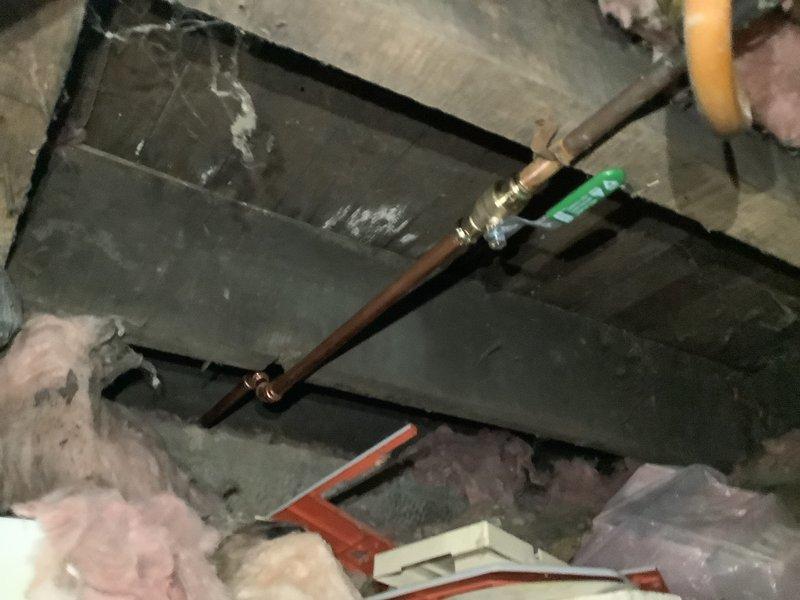 Replaced exterior hose spigot on light blue siding wall due to emergency failure. Installed new frost-free sillcock with copper supply line connection, secured proper mounting to wall structure, and verified all compression fittings in crawlspace were leak-free with adequate insulation clearance.