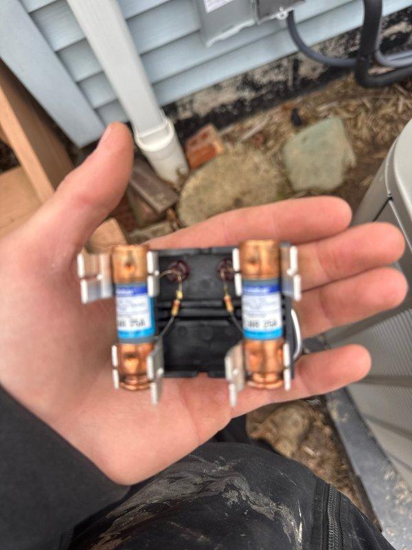 Completed installation of 90% AFUE furnace and air conditioning system. Installed new outdoor condensing unit on concrete pad with proper clearances, ran refrigerant lines and electrical connections through exterior wall. Replaced indoor air handler and evaporator coil assembly, installed new electrical disconnect with fuses, and connected condensate drainage line. System was pressure tested, evacuated, charged to manufacturer specifications, and tested for proper operation. All components functioning within normal parameters upon completion.