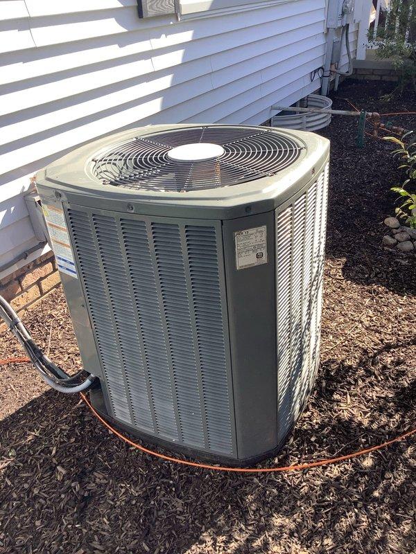Completed MVP recurring cooling maintenance visit on residential HVAC system. Performed comprehensive inspection of Lennox furnace located in basement utility area and outdoor condenser unit. Verified proper operation of all system components, checked refrigerant lines and connections, inspected ductwork and airflow, and confirmed equipment is functioning within manufacturer specifications for the cooling season.