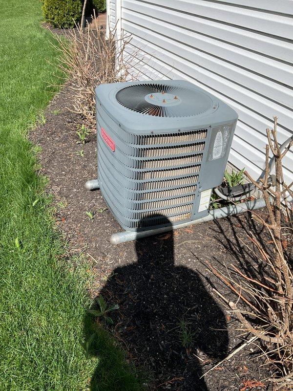Completed seasonal air conditioning maintenance tune-up on residential outdoor condenser unit. Performed comprehensive system inspection including electrical component evaluation, capacitor testing, condenser coil assessment, and visual equipment examination. Unit operating within normal parameters with all electrical connections secure and components functioning properly.