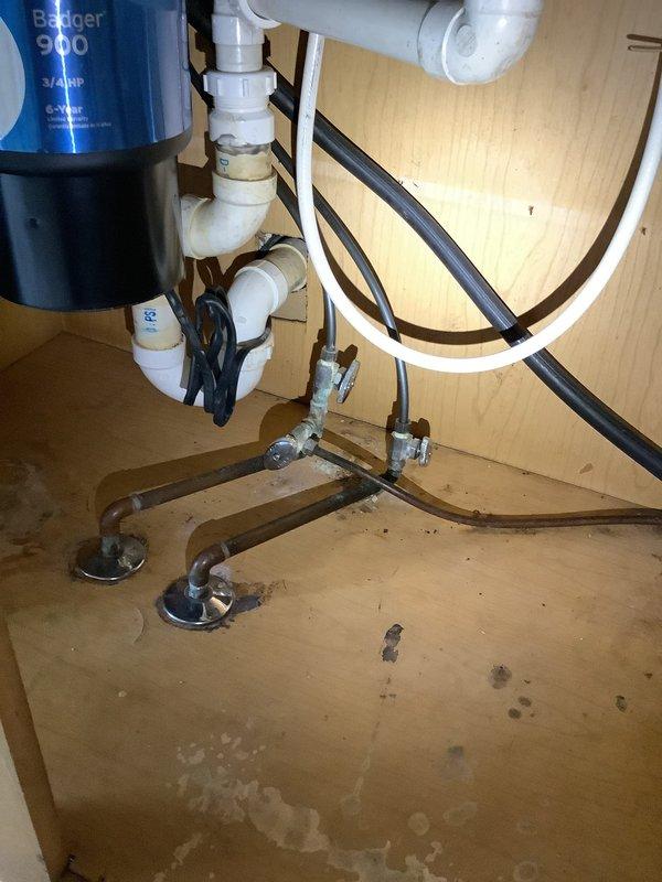 Responded to emergency no-water situation and completed installation of customer-supplied faucets along with new shut-off valves to restore water service. Replaced existing shut-off valves on both hot and cold water supply lines with new quarter-turn angle stops, ensuring proper connections to copper supply pipes. Installed new faucet assemblies with flexible braided supply lines, connecting to the updated shut-off valves and verifying proper function of all components. Tested system for leaks and confirmed full water pressure restoration throughout the fixture.