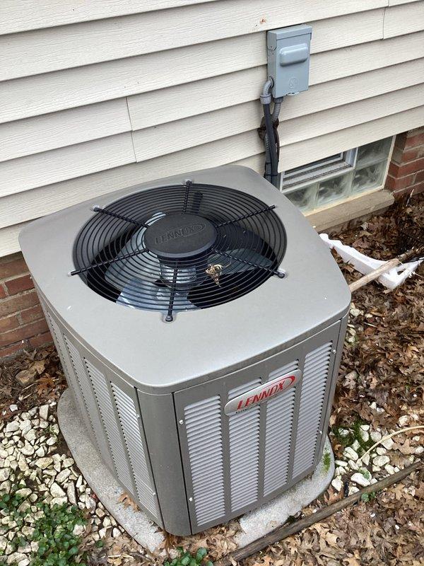 Completed comprehensive tune-up on 7-year-old Lennox air conditioning system and furnace. Performed standard maintenance procedures including inspection of outdoor condensing unit, verification of electrical connections at disconnect box, assessment of refrigerant levels, and examination of indoor furnace unit with connected ductwork. All components found operating within normal parameters, system cleaned and tested for optimal performance.