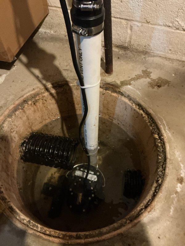 Responded to emergency call for basement flooding with suspected sump pump failure. Upon arrival, inspected sump pump system and basin, identifying malfunction causing water accumulation. Serviced the sump pump assembly, checked discharge lines and float mechanism, and restored proper operation to prevent further flooding.