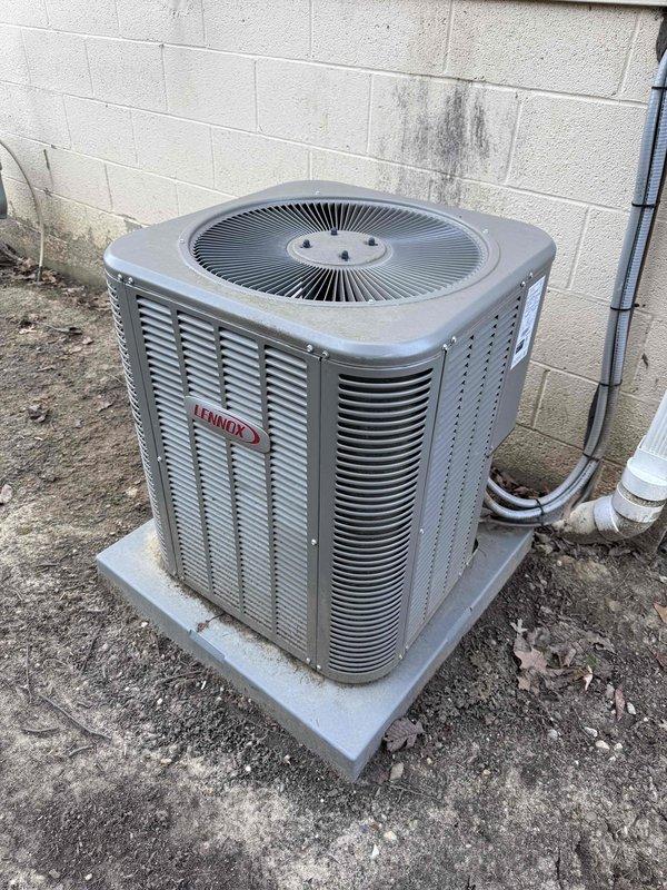 Completed scheduled MVP cooling maintenance visit on 4-year-old Lennox air conditioning unit. Performed comprehensive system inspection including electrical connections, capacitor testing, and visual assessment of outdoor condenser unit. All components operating within normal parameters, and unit confirmed in good working condition for continued service.