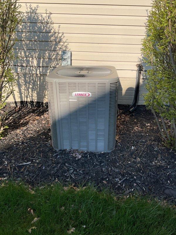 Completed scheduled preventive maintenance visit on residential Lennox air conditioning system. Performed comprehensive inspection of outdoor condenser unit and indoor air handler components, verifying proper refrigerant line connections, electrical wiring integrity, and insulation condition. All system components found operating within normal parameters with no deficiencies noted.