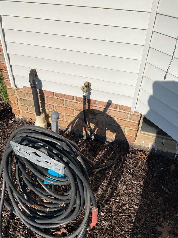 Replaced outdoor spigot assembly in backyard near gate area. Removed old fixture, installed new frost-free sillcock with proper shutoff valve, and tested system for leaks and proper water flow. All connections secured and operational.