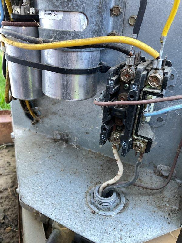 Completed preventive maintenance tune-up on 21-year-old Carrier air conditioning system. Performed comprehensive inspection of indoor furnace unit, electrical components including contactor and capacitor, verified all electrical connections secure, and assessed overall system operation. All components found to be in functional condition with normal wear consistent with equipment age.
