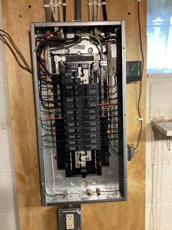 Completed 100-amp main electrical panel replacement with full code compliance upgrades per 2023 National Electrical Code requirements. Installed exterior disconnect switch and coordinated utility company power disconnection for safe panel changeout. Added whole home surge protection device to safeguard electrical system and connected appliances from voltage spikes.