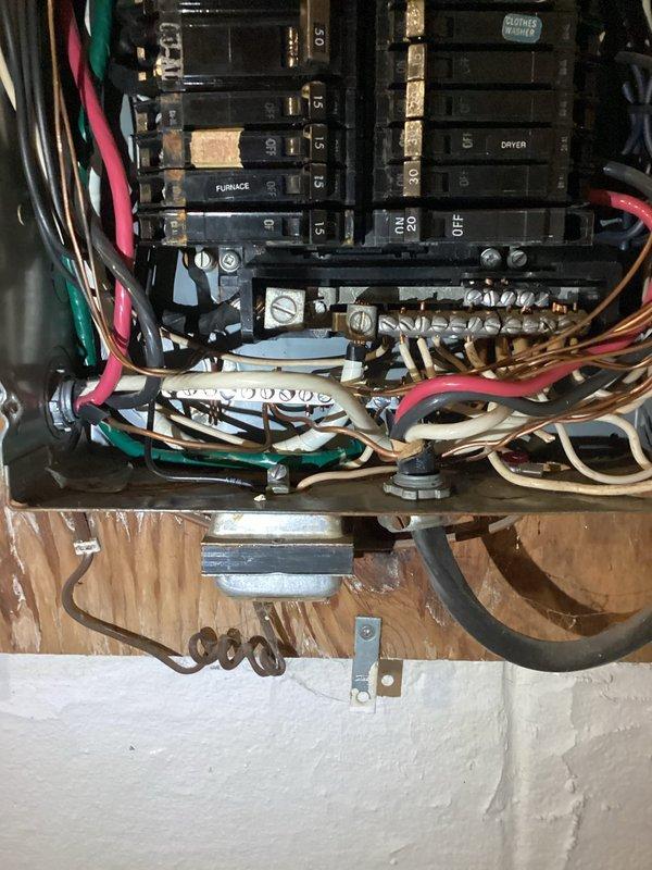 Replaced existing air conditioning circuit breaker with a 25-amp breaker to meet proper electrical load requirements. Separated grounds and neutrals on dedicated bus bars within the electrical panel to correct code violations and eliminate double-tapped neutral connections. Verified proper circuit operation and panel configuration upon completion.