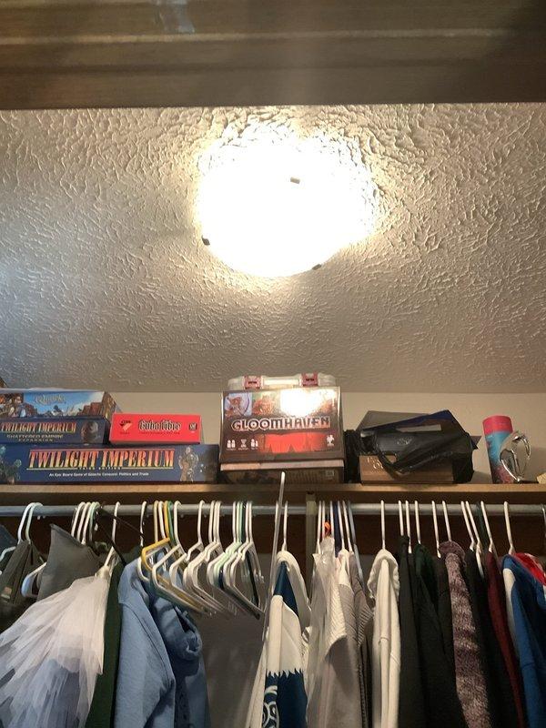 Responded to service call for non-functioning closet light fixture. Diagnosed and repaired the electrical issue, restoring proper illumination to the closet space. Tested light switch operation and verified fixture functionality upon completion.