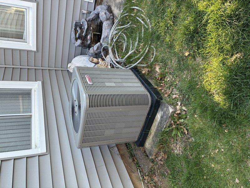 Completed scheduled furnace maintenance on three-year-old heating system. Performed comprehensive inspection of outdoor HVAC unit including electrical components, capacitor, control board, and heat exchanger coils. All refrigerant lines, electrical conduits, and connections inspected and found in proper working condition with no issues identified.