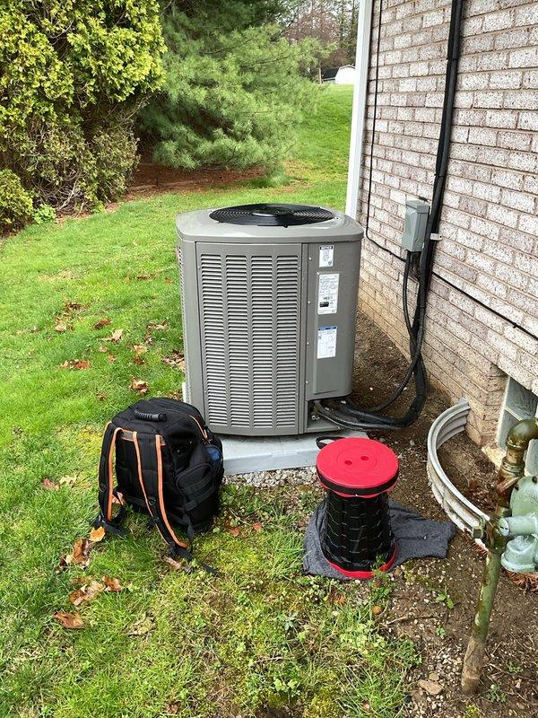Completed MVP cooling maintenance visit on attic-mounted HVAC system. Performed routine inspection of air handler unit and associated ductwork, verified proper operation of outdoor condenser unit, and replaced air filter as requested by customer. All system components found operating within normal parameters.