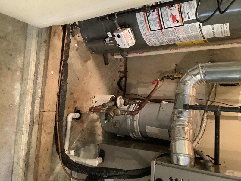 Conducted on-site evaluation of two existing exterior spigots that were inoperable and previously capped off. Assessed interior plumbing connections in utility room, documented existing pipe configuration including water supply lines, shut-off valves, and connection points for potential replacement of both outdoor hose bibs. Provided estimate for complete removal of capped fixtures and installation of new functional exterior spigots with proper shut-off capability.