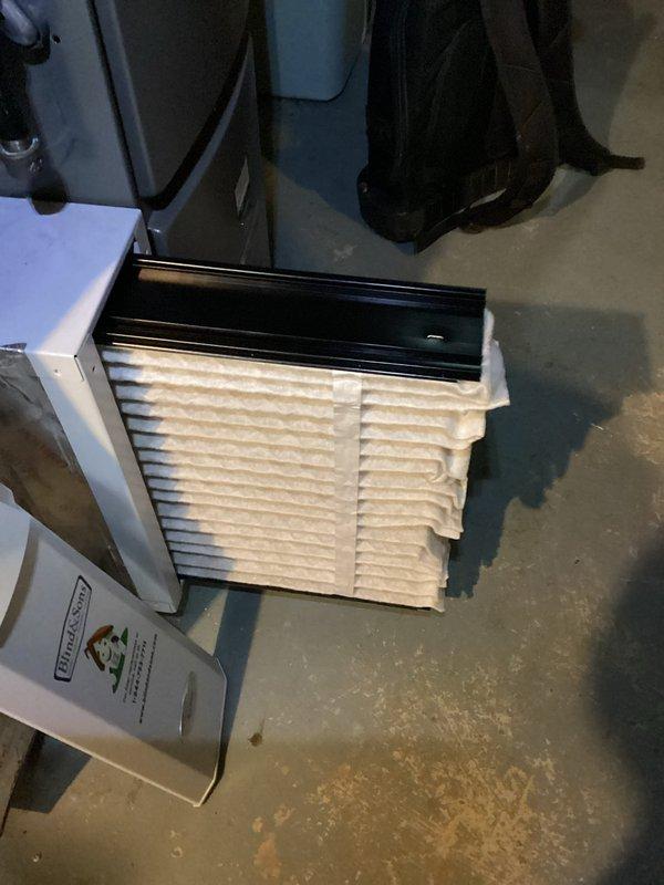 Completed preventive maintenance cooling visit on 5-year-old residential electric air conditioning system located on side of house. Performed standard BS-MVP recurring service protocol including system inspection, filter evaluation, and equipment assessment. All mechanical components, including condensate pump assembly with copper and PVC piping connections, verified operational with proper electrical connections maintained.