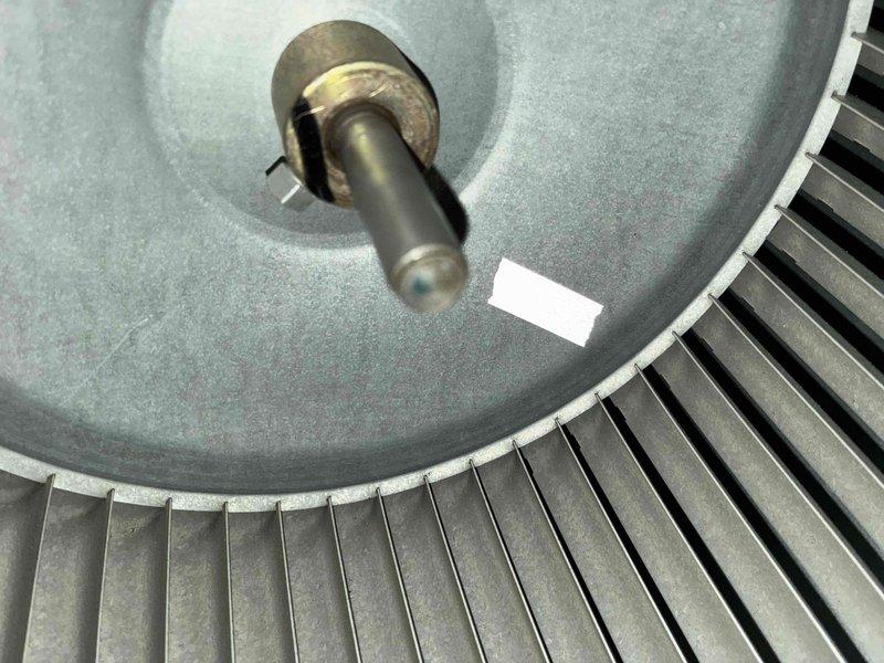 Completed comprehensive AC tune-up including inspection of blower motor assembly, condenser fan, and electrical components. Verified capacitor connections and wiring integrity, checked motor shaft condition and heat dissipation fins for proper operation. All system components found operating within normal parameters with no repairs required at this time.