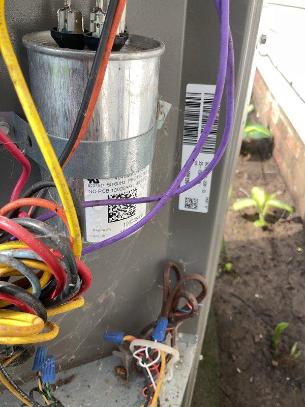 Completed MVP cooling maintenance visit on residential HVAC unit less than five years old. Performed comprehensive system inspection including electrical components, capacitor functionality, and evaporator coil condition. Documented equipment condition with interior component photography showing proper capacitor operation and wiring connections, though evaporator coil exhibited moderate dust and debris accumulation on fins requiring attention during next service interval.