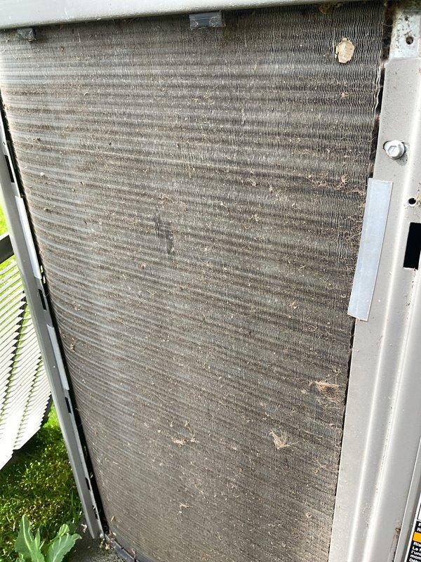Completed MVP cooling maintenance visit on residential HVAC unit less than five years old. Performed comprehensive system inspection including electrical components, capacitor functionality, and evaporator coil condition. Documented equipment condition with interior component photography showing proper capacitor operation and wiring connections, though evaporator coil exhibited moderate dust and debris accumulation on fins requiring attention during next service interval.