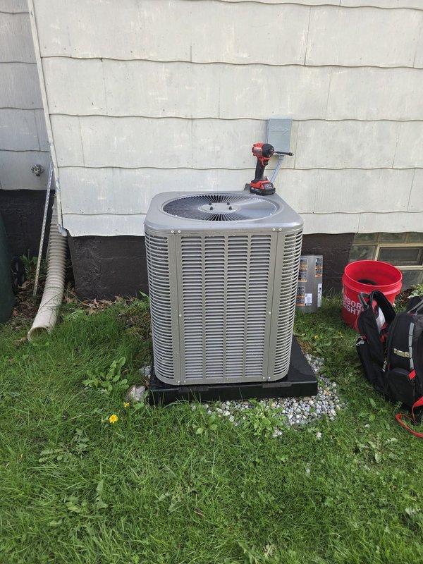 Responded to warranty callback for Lennox AC unit making unusual noises upon first seasonal startup. Unit was installed five months prior but had not been operated until customer activated system. Performed comprehensive inspection of outdoor condenser unit, checking all mechanical components, fan operation, and securing hardware. Identified and resolved noise issue by tightening loose fan guard mounting hardware and verifying proper fan blade clearance. Tested unit operation through full cooling cycle to confirm normal sound levels and proper system performance. System now operating within manufacturer specifications with no abnormal sounds present.