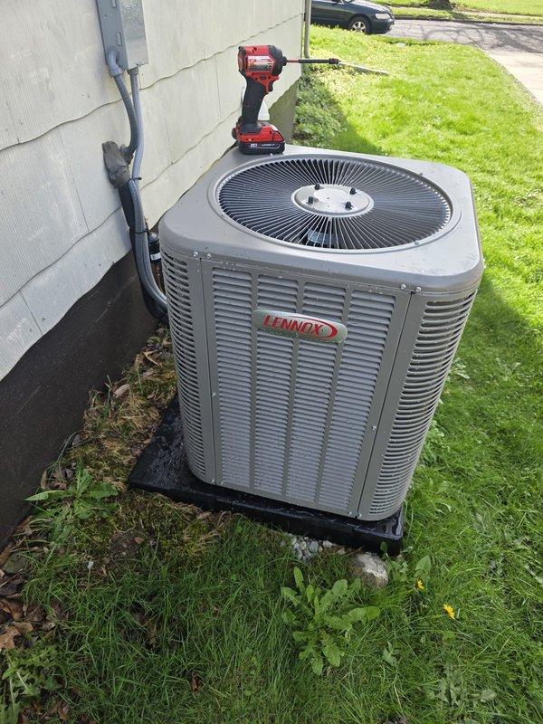 Responded to warranty callback for Lennox AC unit making unusual noises upon first seasonal startup. Unit was installed five months prior but had not been operated until customer activated system. Performed comprehensive inspection of outdoor condenser unit, checking all mechanical components, fan operation, and securing hardware. Identified and resolved noise issue by tightening loose fan guard mounting hardware and verifying proper fan blade clearance. Tested unit operation through full cooling cycle to confirm normal sound levels and proper system performance. System now operating within manufacturer specifications with no abnormal sounds present.