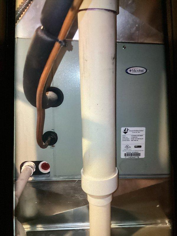 Completed MVP preventative maintenance service on Nordyne air conditioning system. Performed comprehensive inspection of air handler unit, evaporator coil, refrigerant lines, and condensate drainage system. Evaporator coil fins and copper refrigerant tubing showed minor dust accumulation but remained in operational condition. Verified all system components, connections, and insulation are properly installed and functioning as designed. Unit operational and ready for continued cooling season performance.
