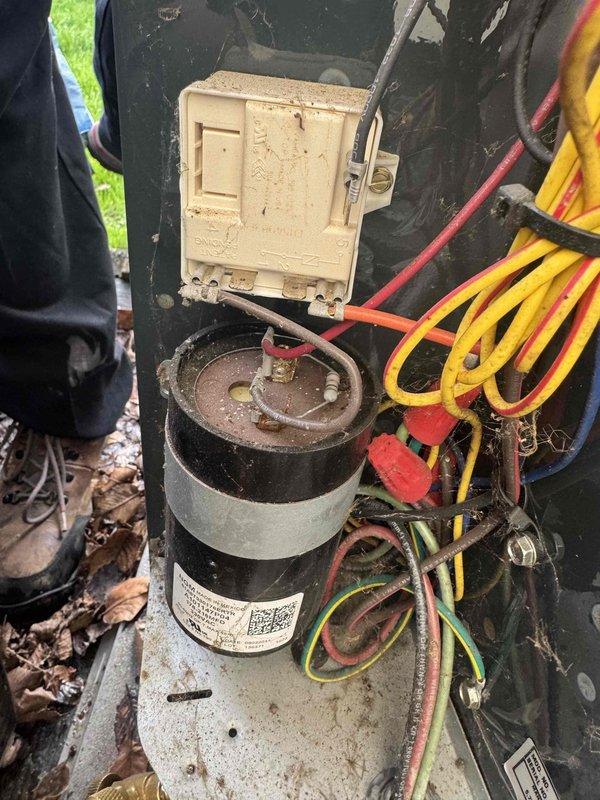 Completed annual tune-up on 11-year-old air conditioning system. Performed comprehensive inspection of outdoor condensing unit and indoor furnace components, including compressor motor, electrical connections, gas valve assembly, and blower motor. Verified proper operation of all system components, cleaned condenser coil, checked refrigerant levels, tested capacitor and contactor functionality, and confirmed all electrical connections were secure with no signs of overheating or damage.