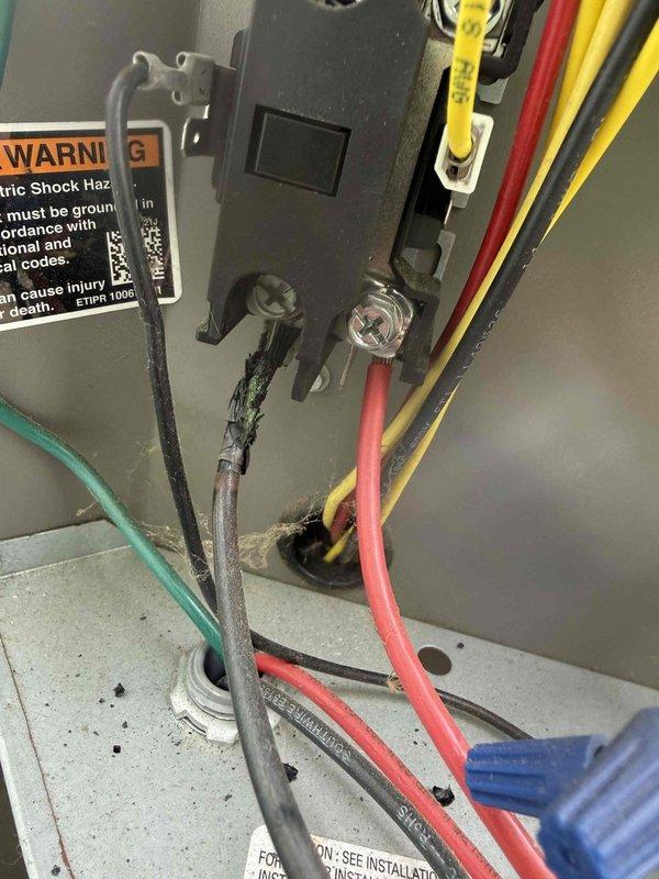 Completed comprehensive AC tune-up on Advanced Distributor Products system, including inspection of electrical control panel wiring connections, refrigerant line connections, and brass valve fittings. Verified proper wire terminations, examined copper tubing coils for integrity, and confirmed all safety labels and caution tags were properly displayed per manufacturer specifications.
