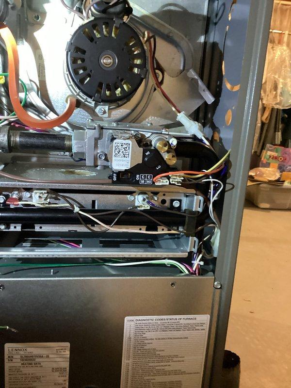 Completed comprehensive MVP furnace maintenance on Lennox heating system. Performed full inspection of blower motor assembly, gas valve components, and electrical connections; verified all wiring secure and operational. Inspected and documented air filtration system condition in utility area.