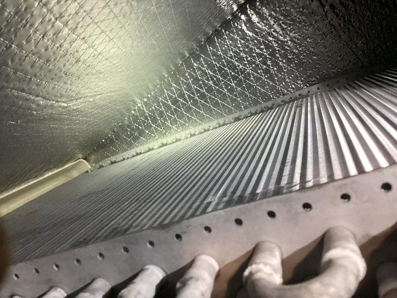 Completed scheduled BS-MVP cooling maintenance visit on a 5-year-old HVAC system. Performed comprehensive inspection of air handler unit and ductwork, including examination of evaporator coil, blower assembly, and refrigerant lines. Verified proper operation of all mechanical components, checked airflow through the system, and confirmed that insulated ductwork and filtration components were functioning as designed.