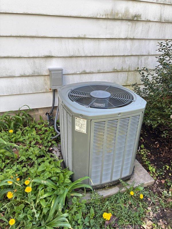 Completed cooling maintenance on residential HVAC system including both indoor Trane furnace/air handler unit located in basement and outdoor condenser unit. Performed standard tune-up procedures, system inspection, and documentation; confirmed system operating properly with no issues identified.
