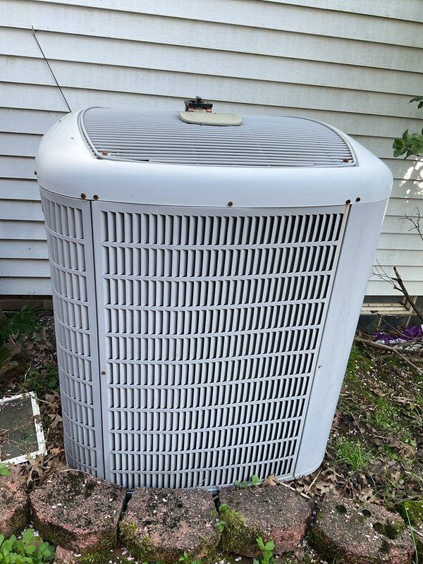Responded to no-cool complaint on residential split system. Upon arrival, performed diagnostic inspection of indoor air handler and outdoor condensing unit. Verified system age and conducted visual inspection of both components. Indoor unit showed normal condition with no visible damage or environmental concerns. Outdoor condenser unit displayed typical weathering consistent with age but appeared structurally sound with intact grille and housing. Completed standard diagnostic procedures to identify cause of system failure and determine appropriate corrective action to restore cooling operation.