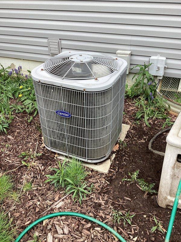 Completed comprehensive tune-up on 11-year-old Carrier air conditioning system. Performed full system inspection including electrical connections, capacitor testing, contactor operation, and refrigerant pressures. Cleaned condenser coil, verified proper airflow through unit, and confirmed all safety controls functioning correctly. System operating within manufacturer specifications with no immediate repairs required at this time.