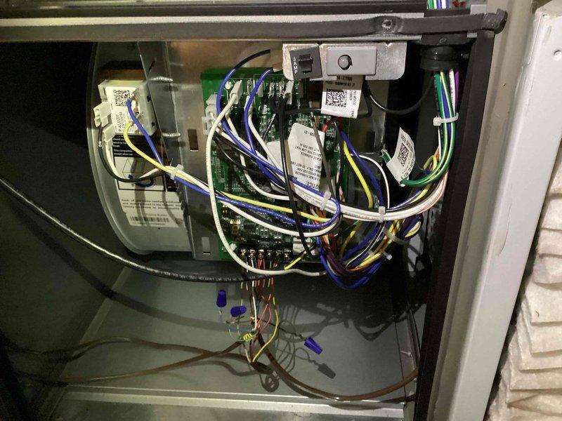 Completed scheduled MVP preventive maintenance heating visit on furnace system. Performed comprehensive inspection of heating unit, documented control board wiring and diagnostic information with photos, and provided customer with additional air filter for future use. All components operating within normal parameters at time of service.