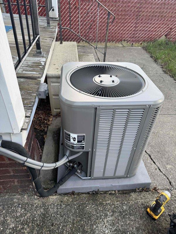 Completed scheduled cooling maintenance and tune-up on a 4-year-old Lennox air conditioning system. Performed comprehensive inspection of outdoor condensing unit, verified proper system operation, checked refrigerant lines and electrical connections, and confirmed all components functioning within normal parameters. System tested and left in proper working condition with no issues identified.