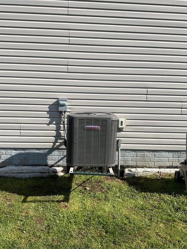 Completed preventive maintenance service on 6-year-old Lennox air conditioning system as part of recurring MVP maintenance program. Performed comprehensive inspection of outdoor condenser unit, verified proper operation of all components, and confirmed system is functioning within manufacturer specifications for the cooling season.