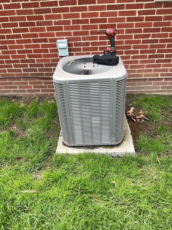 # HVAC Maintenance - Cooling

Performed routine preventive maintenance on a 6-year-old residential air conditioning system. Accessed and inspected the evaporator coil assembly, which showed minor dust accumulation on the mesh filter material. Serviced the outdoor condenser unit, cleaning the exterior louvers and verifying proper operation of the fan assembly. All refrigerant lines were inspected and found to be in good condition with no signs of leaks or damage. System is operating within normal parameters and ready for continued cooling season use.