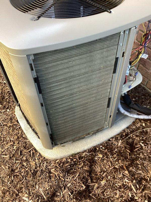 Completed annual MVP air conditioning maintenance on a 6-year-old Lennox cooling system. Performed comprehensive AC tune-up including inspection of outdoor condenser unit, verification of refrigerant lines and electrical connections, and examination of ductwork system. System tested and confirmed operating properly with no issues identified.