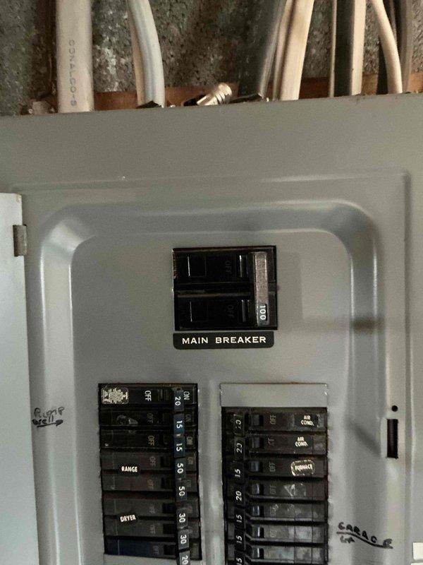 Conducted on-site electrical assessment for Generac generator installation. Evaluated existing General Electric load center and main service panel to determine compatibility and capacity for generator integration. Documented current electrical infrastructure including main breaker configuration, existing circuit layout serving range, dryer, well pump, and kitchen panel circuits. Assessment will inform generator transfer switch installation requirements and necessary electrical modifications for proper generator interconnection.