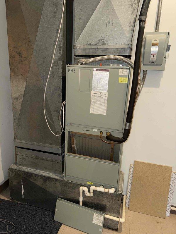 Completed dual system tune-up on two HVAC units. Performed comprehensive inspection and maintenance on air handler unit AH3, including electrical panel inspection, control circuit verification, and condensate drain line check. Assessed ductwork configuration to provide guidance on zone system layout and duct routing for multiple properties under management.