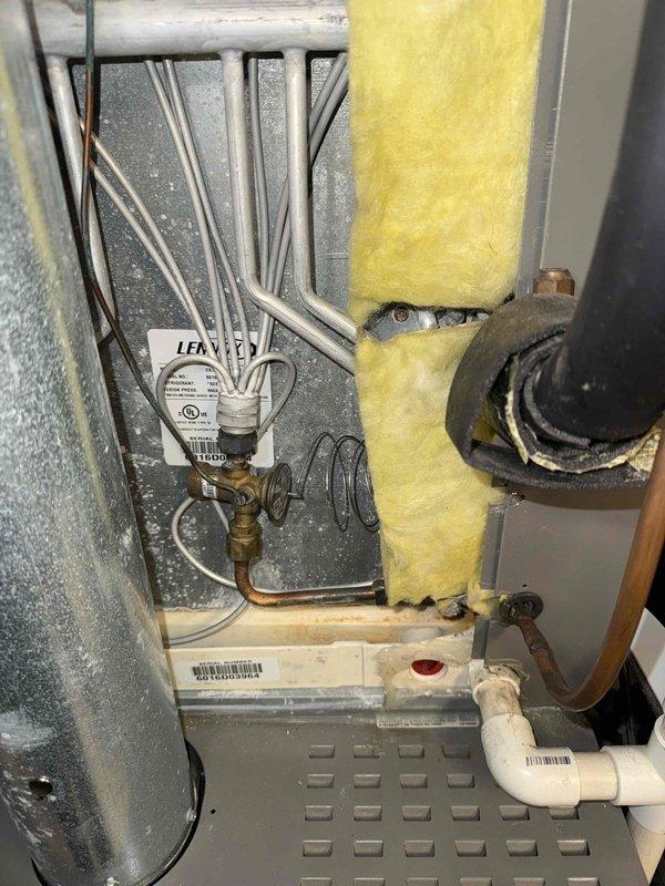 Completed recurring maintenance visit on residential Lennox furnace system. Performed comprehensive inspection of heating equipment, including visual assessment of heat exchanger, burner assembly, and blower components. Verified proper operation of all mechanical and electrical systems. Inspected ductwork insulation and connections for integrity. Checked condensate drain line for proper drainage and cleared any potential blockages. Examined water heater and associated plumbing connections in mechanical room. All equipment found to be operating within normal parameters with no immediate repairs required.