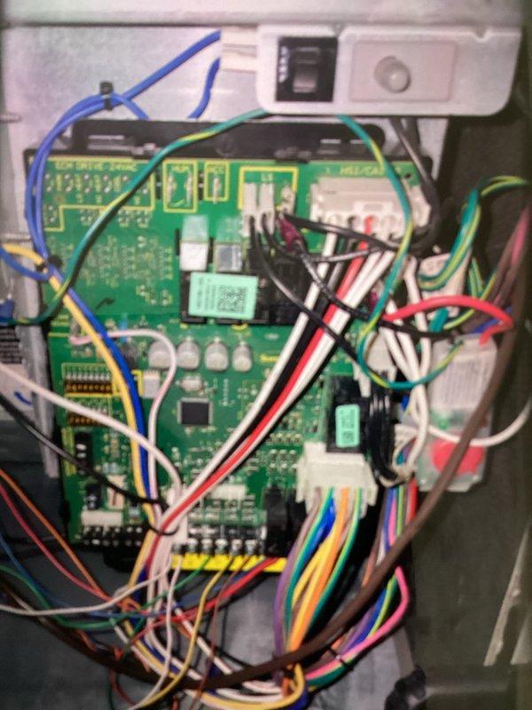Completed annual air conditioning maintenance on 9-year-old system. Inspected control board wiring and connections, verified blower wheel operation and cleanliness. Evaluated ductwork condition and recommended duct cleaning service to improve system efficiency and indoor air quality.