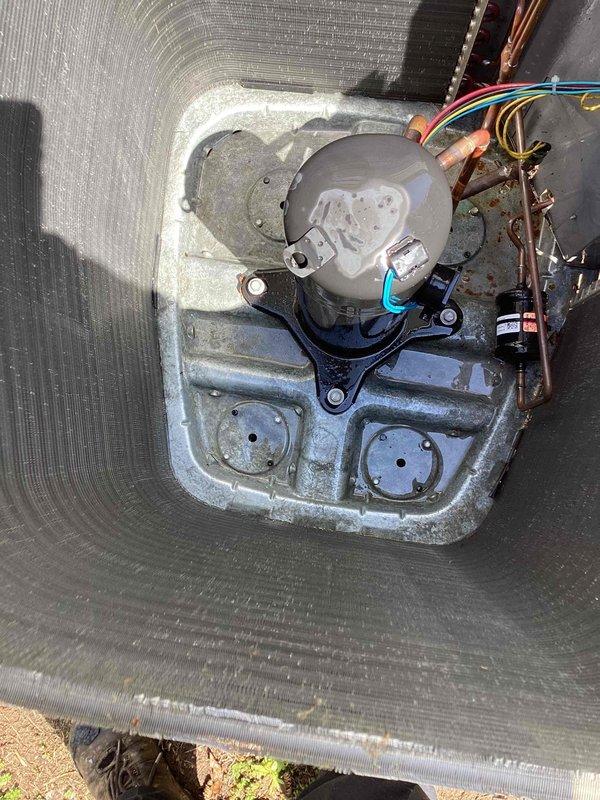 Completed routine preventive maintenance on a 9-year-old residential air conditioning system. Inspected outdoor condensing unit including compressor, refrigerant lines, electrical connections, and condensate drain pan. Verified proper operation of indoor Lennox furnace and associated HVAC components. All equipment found operating within normal parameters with no immediate service needs identified.