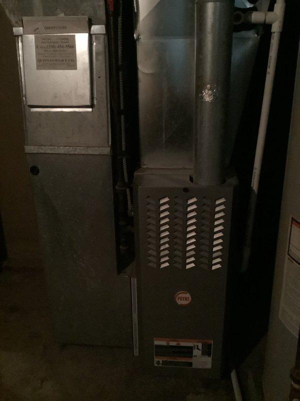 Completed comprehensive AC tune-up on 4-year-old residential cooling system with Payne furnace and exterior condenser unit. Performed standard maintenance protocol including inspection of refrigerant lines, electrical connections at disconnect switch, condenser coil cleaning, and verification of proper system operation. All components found to be functioning within normal parameters with no issues identified.
