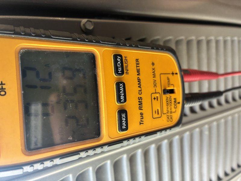 Completed scheduled MVP cooling maintenance visit on residential air conditioning system. Performed comprehensive inspection of outdoor condenser unit, verified electrical readings using digital multimeter, and confirmed proper system operation. All components found to be functioning within normal parameters.