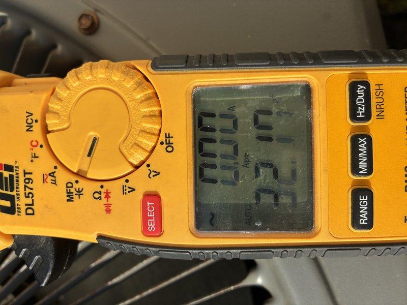 Completed routine cooling maintenance on 8-year-old system, including assistance with turning on the shut-off valve as requested. Performed electrical diagnostics and amperage readings on the condenser unit, verifying proper system operation and component performance.