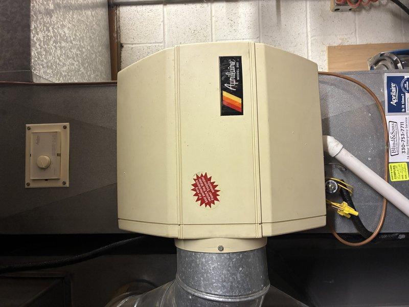 Completed routine MVP heating maintenance visit on residential HVAC system. Performed comprehensive inspection of furnace mechanical components, condensate drainage system with PVC piping, and ductwork connections. Verified proper operation of Aprilaire whole-house humidifier unit including control settings, water supply connections, and electrical components to ensure optimal system performance for the heating season.
